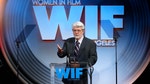 Legendary director and producer George Lucas was called to the stage to receive the Nora Zarky Humanitarian Award, and he looked somewhat humbled by all the attention. 